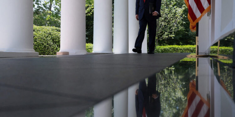 U.S. President Donald Trump attends a Mother’s Day reception for Gold Star mothers in the Rose Garden at the White House i...