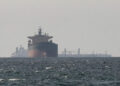 FILE PHOTO: Cargo ships in the Gulf, near the Strait of Hormuz