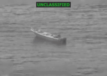 Gif of U.S. Southern Command strike on suspected drug-trafficking vessel