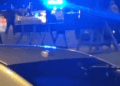Car ramming into police cruiser