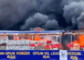 Drugs set on fire in Burma