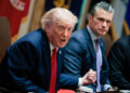 U.S. President Donald Trump participates in a cabinet meeting, at the White House