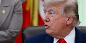 President Donald Trump speaks in the Oval Office at the White House