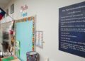 A copy of the Ten Commandments is displayed in a classroom in Leander, Texas