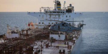 UK Royal Marine Commandos take part in a maritime interdiction operation on the vessel SMYRTOS off the south coast of England