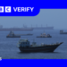 An image of ships in the Gulf of Oman with Verify branding