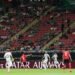 South Korea and Czech Republic play in front of a stand with a number of empty seats