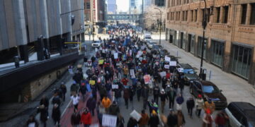Protest against ICE, in Minneapolis