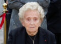 Former French First Lady Bernadette Chirac attends a national tribute ceremony for late French politician Simone Veil at t...