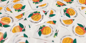 Voting stickers in Georgia