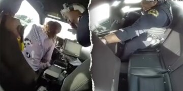 Dallas police say a handcuffed suspect stole a patrol car and drove off with an officer trapped inside before being taken back into custody.