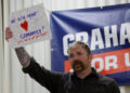Democratic candidate for U.S. Senate Platner campaigns in Portland