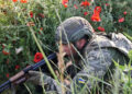 Ukrainian service members attend a military training near a frontline in Zaporizhzhia region