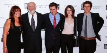 FILE PHOTO: Honoree Rob Reiner arrives with his wife Michele, and children at the 41st Annual Chaplin Award Gala in New York