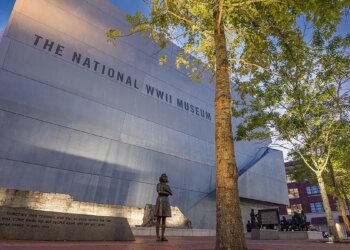 Exterior of The National WWII Museum in New Orleans.