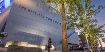Exterior of The National WWII Museum in New Orleans.