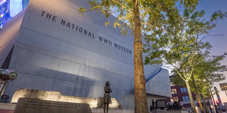 Exterior of The National WWII Museum in New Orleans.