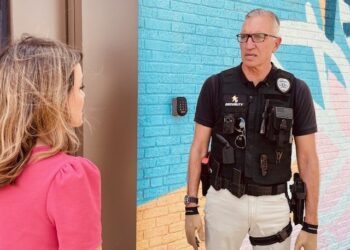 Two shot sharon and secuirty guard.jpg