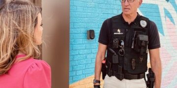 Two shot sharon and secuirty guard.jpg