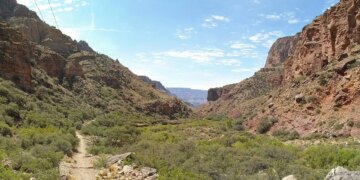 The North Kaibab Trail in Grand Canyon National Park.