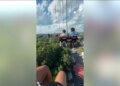 Recording of a person stuck on a ride.