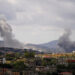 Smoke billows from southern Lebanon, following Israeli strikes, as seen from Nabatieh