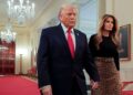 President Donald Trump gave a recent speech in which he segued into windmills, the first lady, Melania Trump, and watching television. (Photo by Heather Diehl/Getty Images)