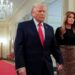 President Donald Trump gave a recent speech in which he segued into windmills, the first lady, Melania Trump, and watching television. (Photo by Heather Diehl/Getty Images)