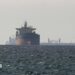 Cargo ships in the Gulf, near the Strait of Hormuz, on 11 March 2026