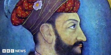 Emperor Aurangzeb Carried on a Palanquin, circa 1775. Creator: Unknown.