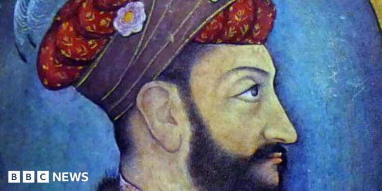 Emperor Aurangzeb Carried on a Palanquin, circa 1775. Creator: Unknown.