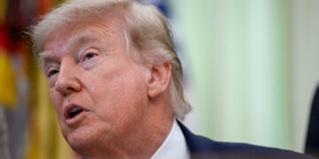 U.S. President Donald Trump speaks in the Oval Office at the White House