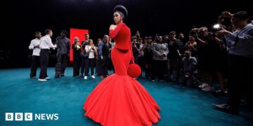 Cardi B attends the Robert Wun Haute Couture Fall/Winter 2026/2027 show as part of Paris Fashion Week on July 08, 2026 in Paris, France.