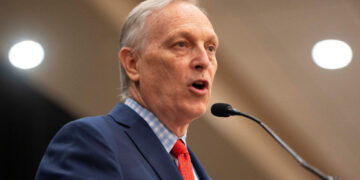 U.S. Representative and Republican candidate for Arizona governor Andy Biggs holds a get out the vote rally on the last da...