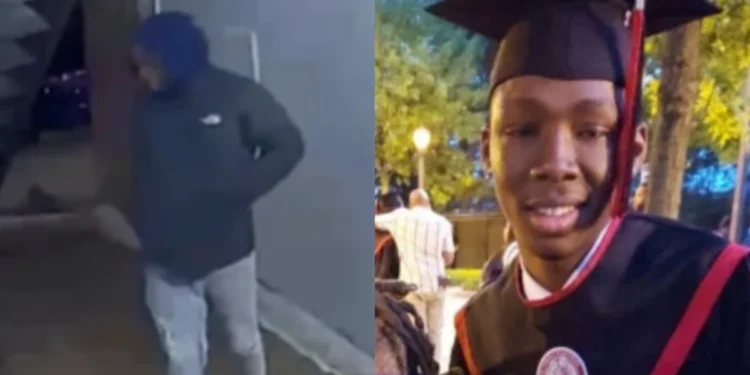 Malang Touray (right) was killed nearly four years ago by an unknown individual (left).