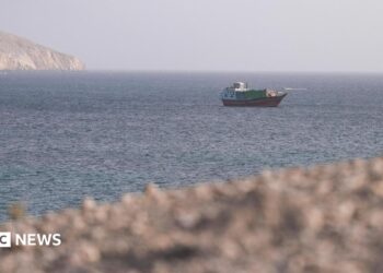 The Strait of Hormuz on Thursday