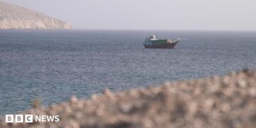 The Strait of Hormuz on Thursday