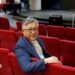 The head pastor of the Zion church in Beijing Jin Mingri poses for picures in the congregation hall of the unofficial Protestant "house" church in Beijing, China, 2018.