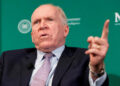 Former CIA director John Brennan speaks during a forum on election security titled, “2020 Vision: Intelligence and the U.S...