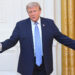 U.S. President Donald Trump addresses the nation from the White House in Washington