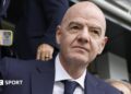 Fifa president Gianni Infantino looks on after the 2026 World Cup final
