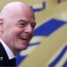Fifa president Gianni Infantino smiles to the camera