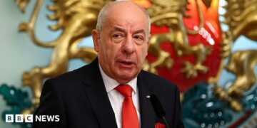 Hungarian President Tamás Sulyok speaks in Sofia, Bulgaria