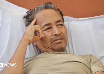 Activist Sonam Wangchuk continues his indefinite hunger strike for the nineteenth consecutive day in solidarity with the Cockroach Janta Party (CJP), demanding the immediate resignation of Union Education Minister Dharmendra Pradhan following unprecedented paper leak irregularities during the national NEET-UG 2026 medical entrance examinations, at Jantar Mantar, on July 16, 2026 in New Delhi, India.