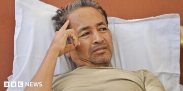 Activist Sonam Wangchuk continues his indefinite hunger strike for the nineteenth consecutive day in solidarity with the Cockroach Janta Party (CJP), demanding the immediate resignation of Union Education Minister Dharmendra Pradhan following unprecedented paper leak irregularities during the national NEET-UG 2026 medical entrance examinations, at Jantar Mantar, on July 16, 2026 in New Delhi, India.