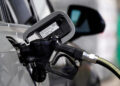 FILE PHOTO: High gasoline prices at a Mobil station in West Hollywood