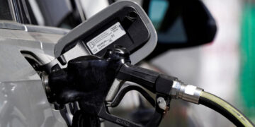FILE PHOTO: High gasoline prices at a Mobil station in West Hollywood
