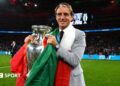 Roberto Mancini on the sidelines while managing in Italy