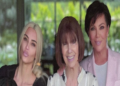 This photo shows Kim, her daughter, Mary Jo and Kris posing together smiling. They are standing by some bright pink flowers.