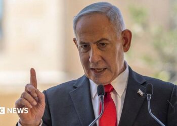 Benjamin Netanyahu speaks at an event in East Jerusalem.